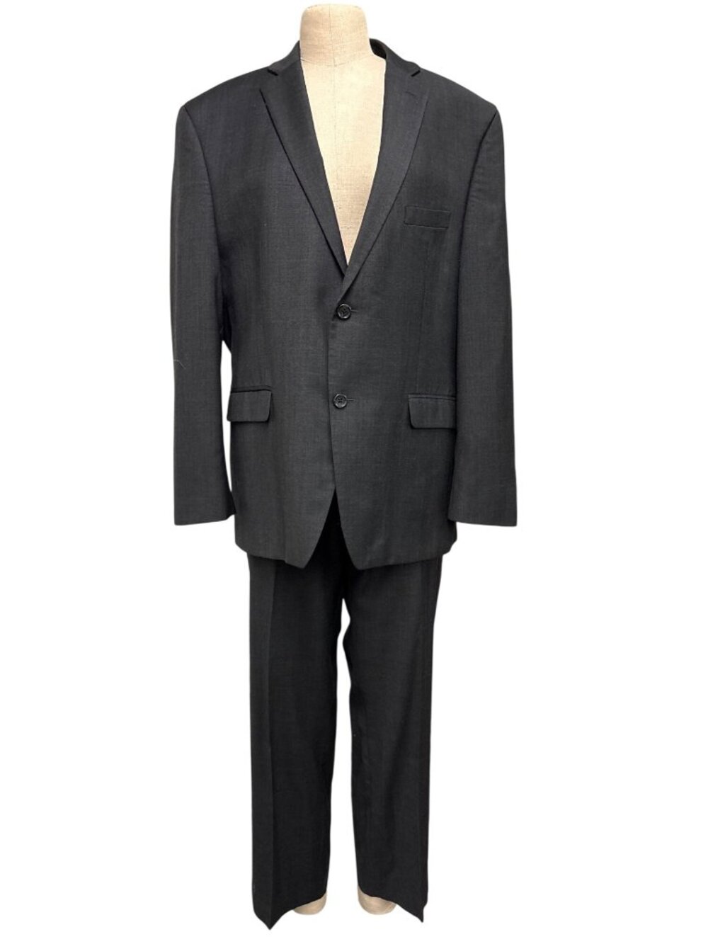 Alfani Slim Fit Gray Wool Two-Piece Suit Pant Jacket 44S Pants 38x30 Made in Ind